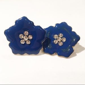 Vintage Jewel Flower Studs